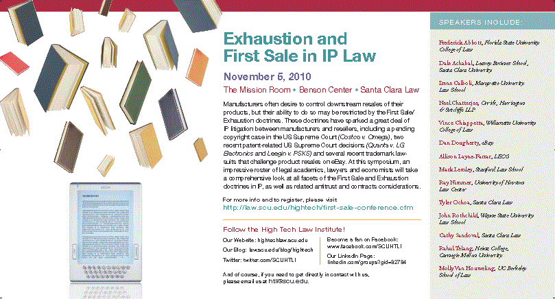 Exhaustion and First Sale In Intellectual Property