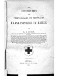 Zur Geschichte der internationalen und freiwilligen Krankenpflege im Kriege by Ernst Julius Gurlt